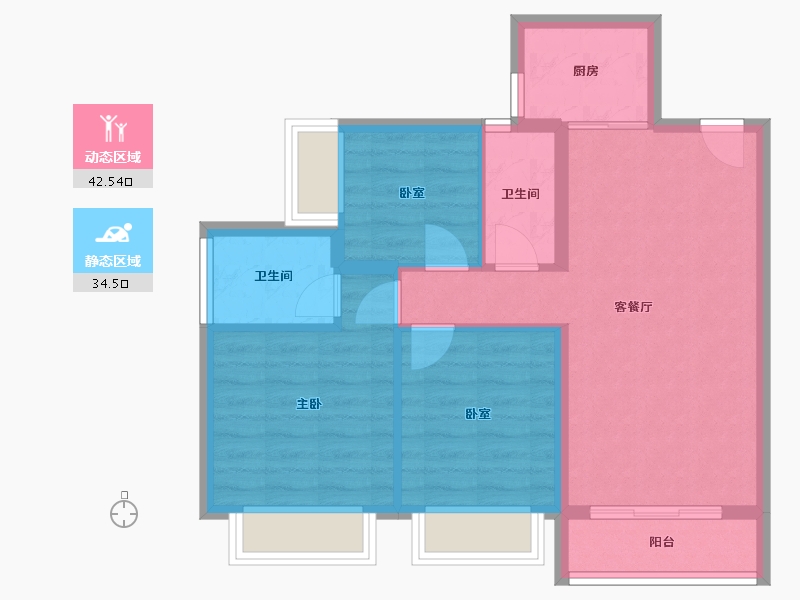 广东省-深圳市-招商臻城​-68.77-户型库-动静分区