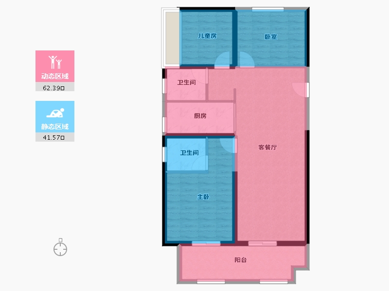 河南省-郑州市-招商美景美境-93.60-户型库-动静分区