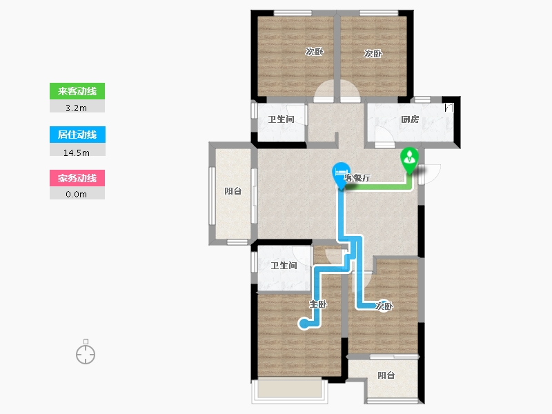 河南省-郑州市-绿都澜湾椿园-100.00-户型库-动静线