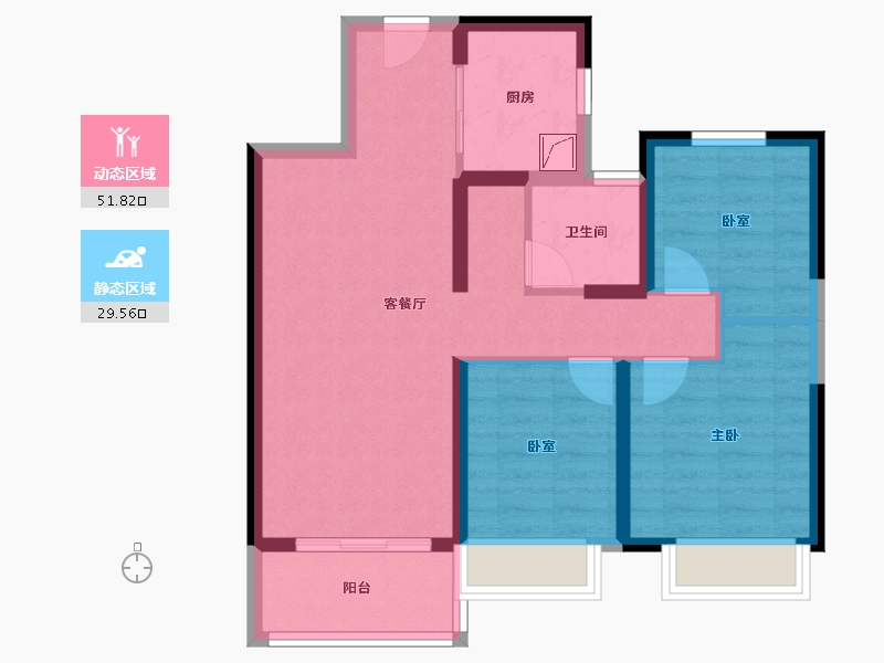 河南省-郑州市-滨河春晓​-71.67-户型库-动静分区