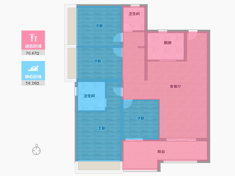 河南省-郑州市-康桥天樾九章-114.40-户型库-动静分区