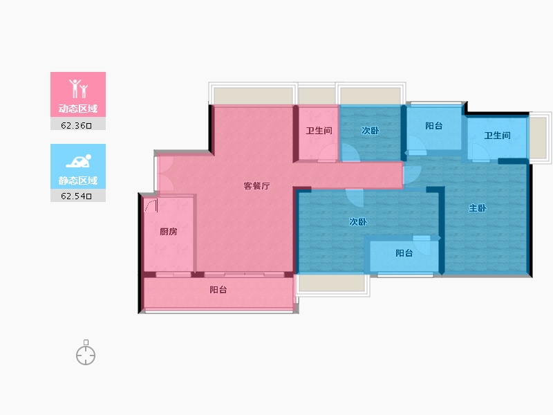 广东省-深圳市-颐安都会中央4期-111.65-户型库-动静分区