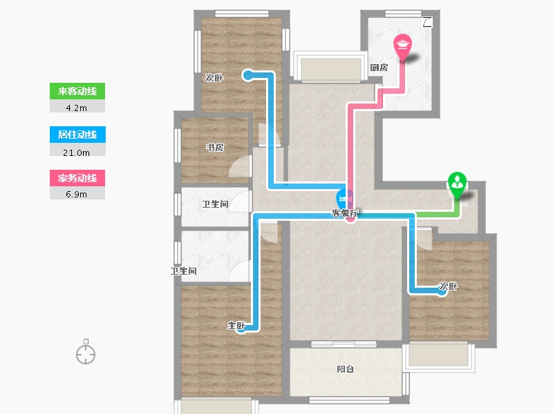 江苏省-苏州市-中海·寰湖时代-96.00-户型库-动静线