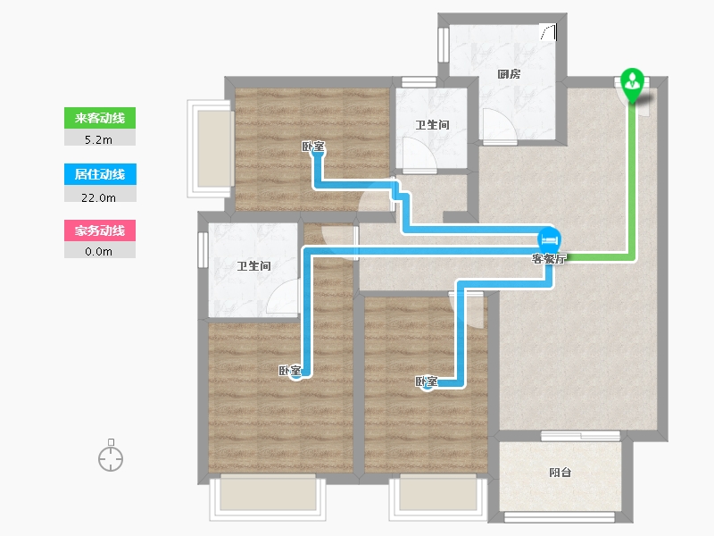 河南省-郑州市-兴港和昌云著-87.20-户型库-动静线