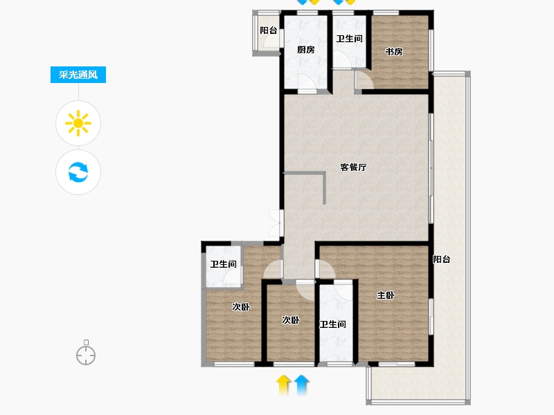 江苏省-苏州市-览月阁​-188.00-户型库-采光通风