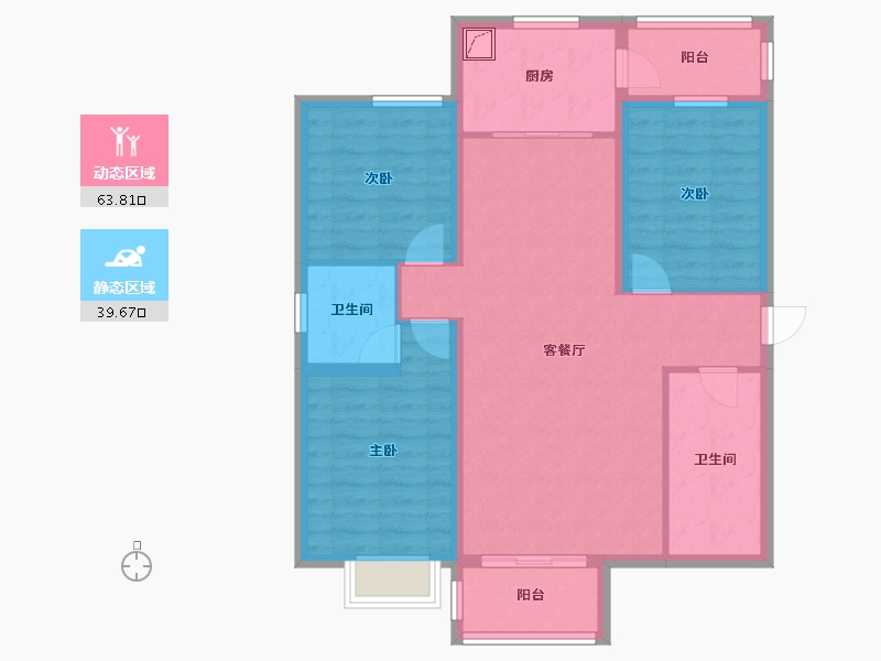 河北省-张家口市-滨河新城-13542.00-户型库-动静分区