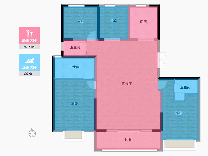 河南省-郑州市-康桥香麓湾-129.60-户型库-动静分区