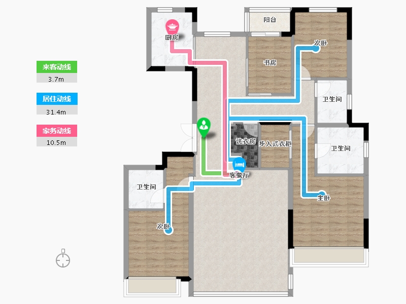 河南省-郑州市-正商祯瑞上境-134.21-户型库-动静线