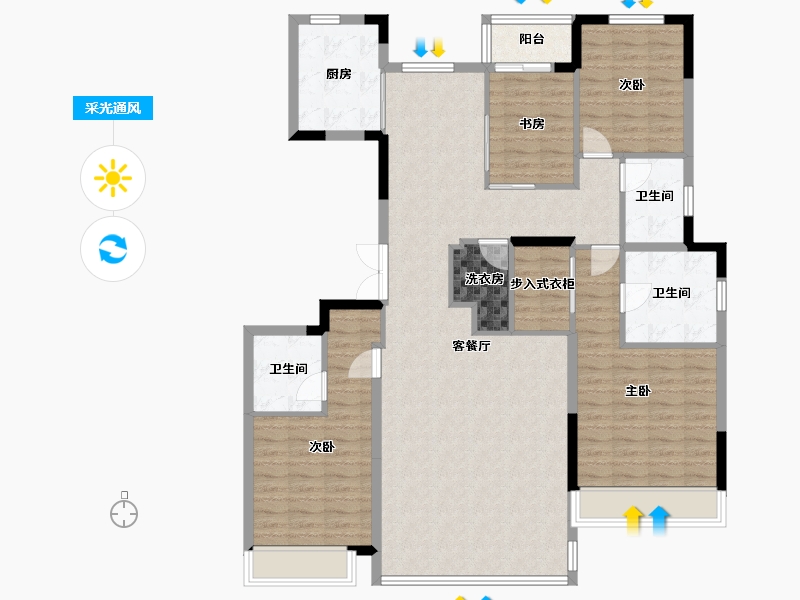 河南省-郑州市-正商祯瑞上境-134.21-户型库-采光通风