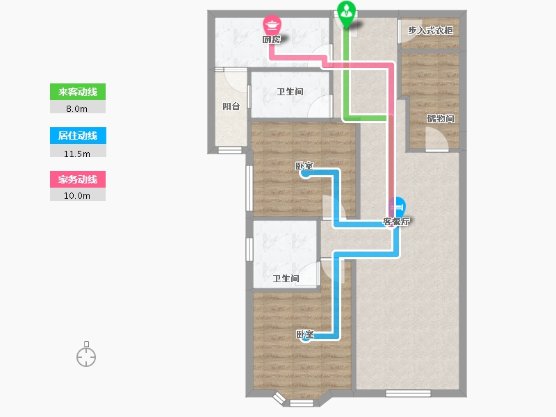 上海-上海市-徐汇苑-129.00-户型库-动静线