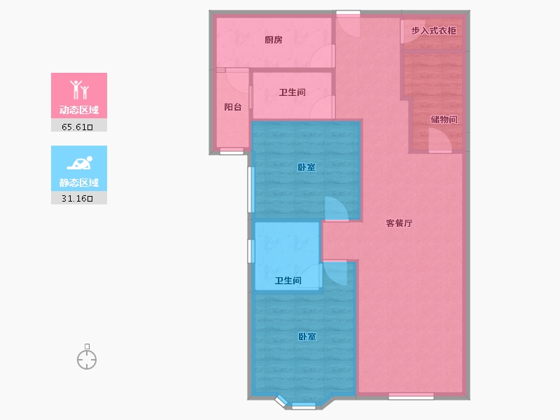 上海-上海市-徐汇苑-129.00-户型库-动静分区