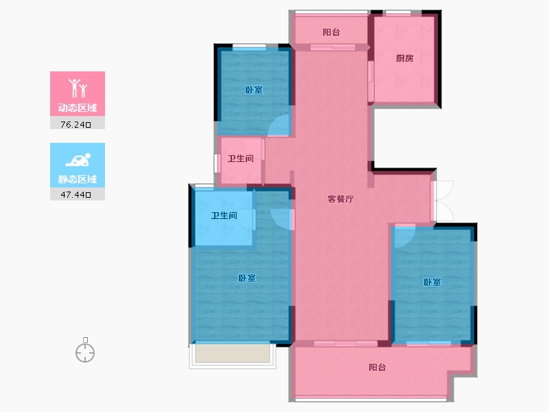 河南省-郑州市-中原华侨城-111.20-户型库-动静分区