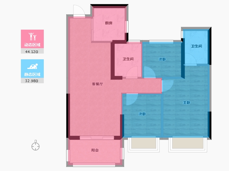 福建省-福州市-天俊尊品-73.00-户型库-动静分区