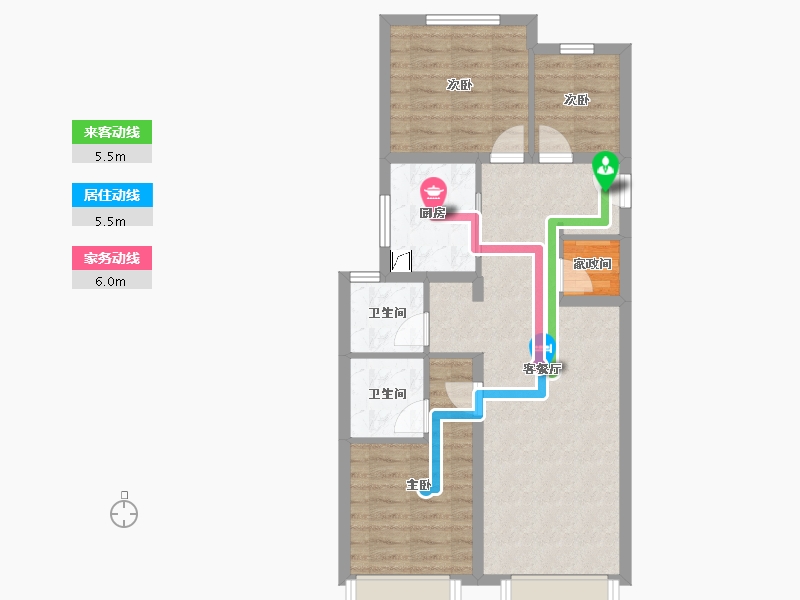 北京-北京市-奥森春晓-82.00-户型库-动静线