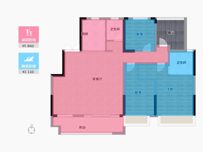 河南省-郑州市-绿地花语城-105.00-户型库-动静分区