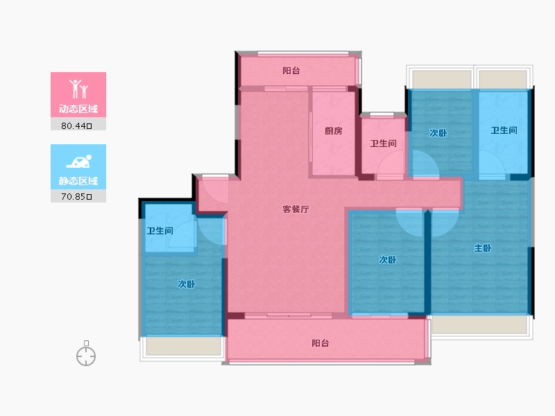 江苏省-苏州市-建发·御璟湾-136.00-户型库-动静分区