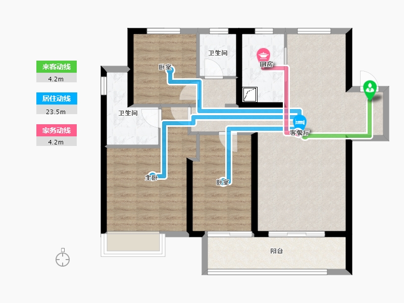 河南省-郑州市-滨河春晓​-90.25-户型库-动静线