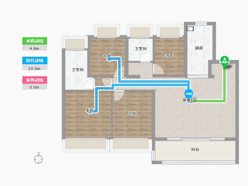 江苏省-苏州市-绿城象屿·逸品澜岸-100.01-户型库-动静线