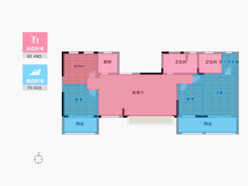 河南省-郑州市-兴港和昌云著-138.41-户型库-动静分区