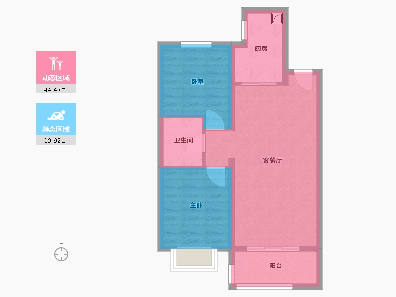 陕西省-榆林市-汇兴花园-65.00-户型库-动静分区