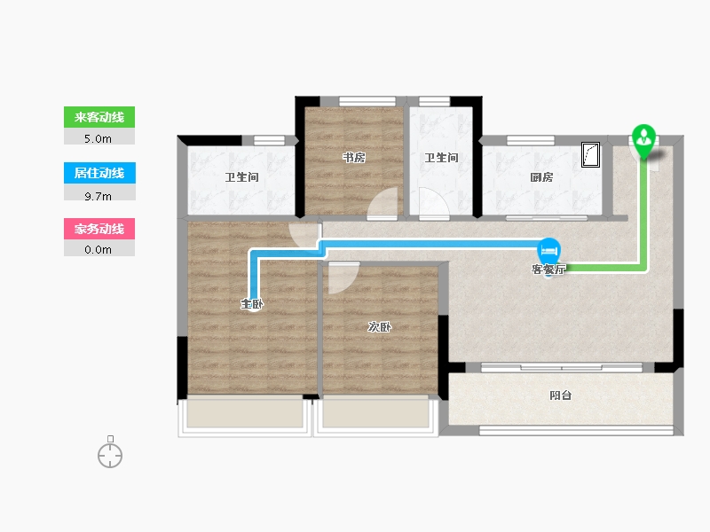 江苏省-苏州市-绿城象屿·逸品澜岸-83.00-户型库-动静线