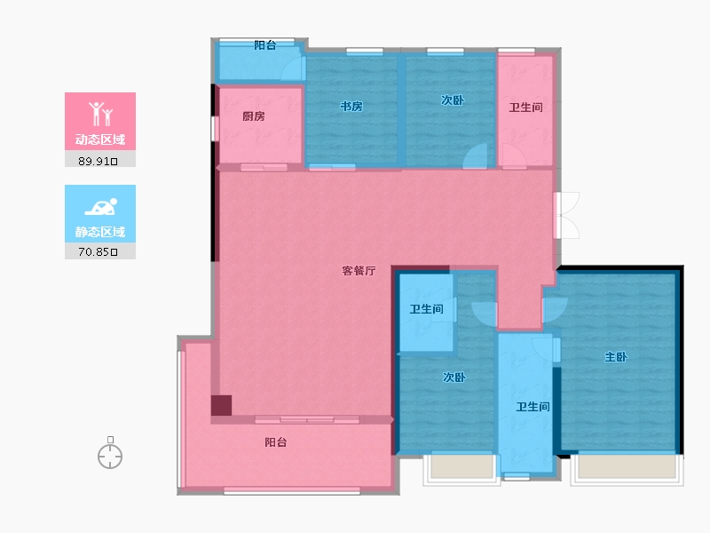 河南省-郑州市-康桥香麓湾-145.60-户型库-动静分区