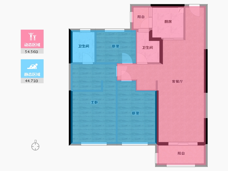 河南省-许昌市-恒大悦龙台-95.00-户型库-动静分区