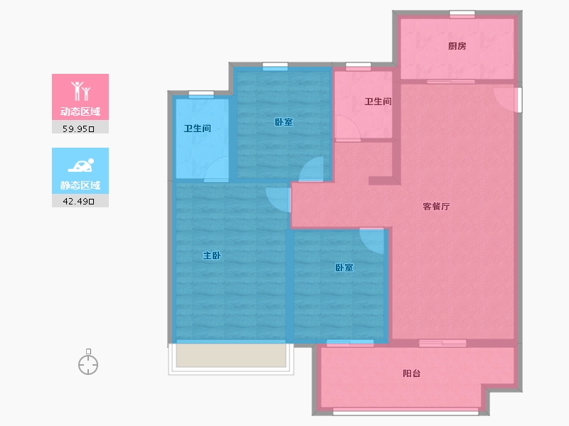 河南省-郑州市-招商美景美境-92.00-户型库-动静分区