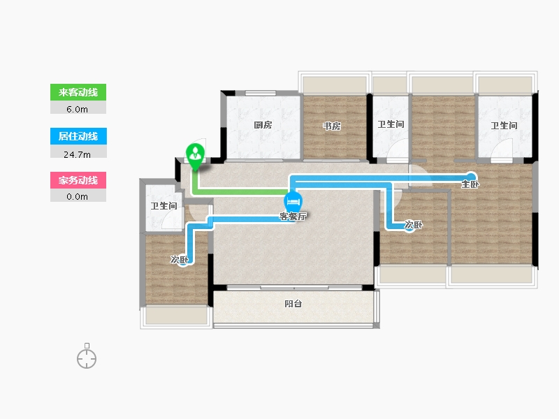 江苏省-苏州市-天境上辰​-132.01-户型库-动静线