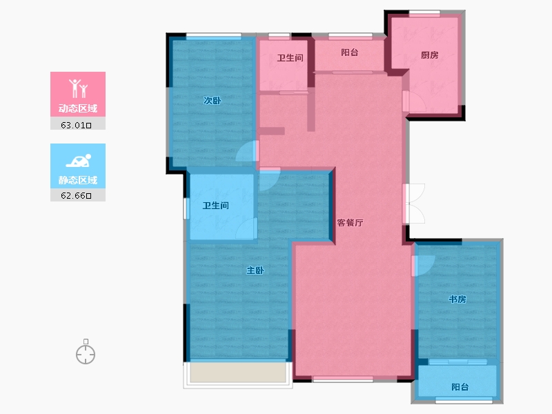 河南省-郑州市-吉地澜花语-112.00-户型库-动静分区