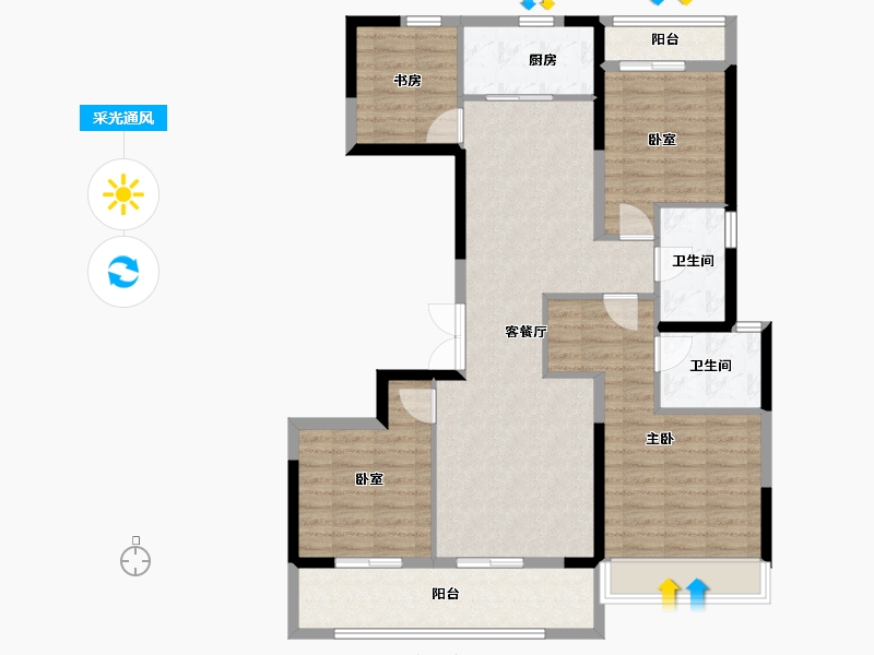 河南省-郑州市-广汇湾 -106.40-户型库-采光通风