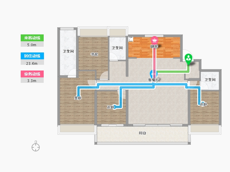 江苏省-苏州市-华侨城龙湖·启元​-147.77-户型库-动静线