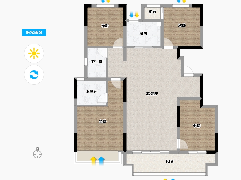 河南省-郑州市-正商生态城-113.91-户型库-采光通风