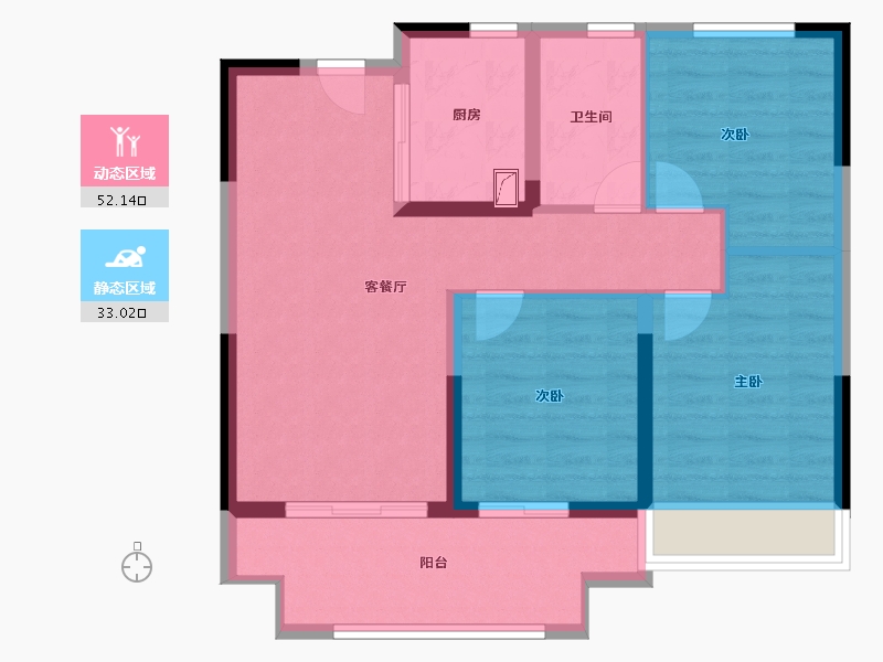 河南省-郑州市-正商生态城-76.00-户型库-动静分区