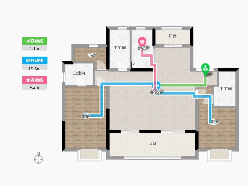 江苏省-苏州市-铂珺花园-110.00-户型库-动静线