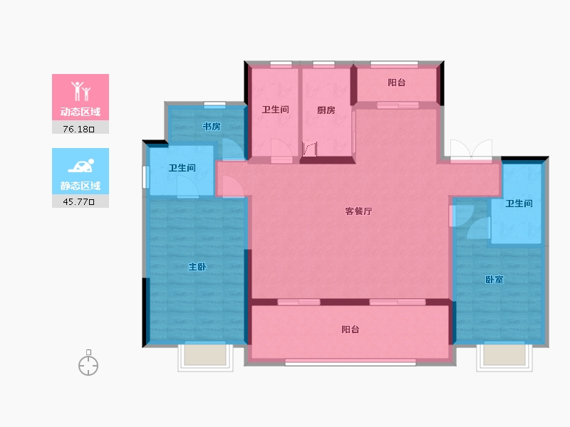 江苏省-苏州市-铂珺花园-110.00-户型库-动静分区