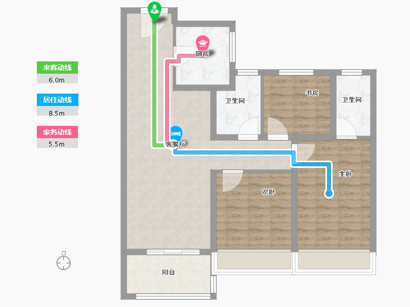 江苏省-苏州市-科技城金茂府​-88.00-户型库-动静线