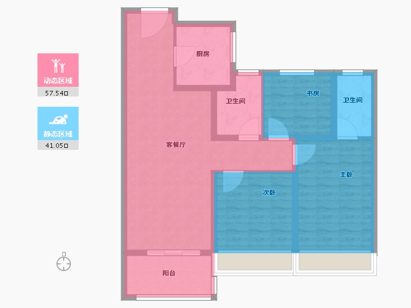 江苏省-苏州市-科技城金茂府​-88.00-户型库-动静分区