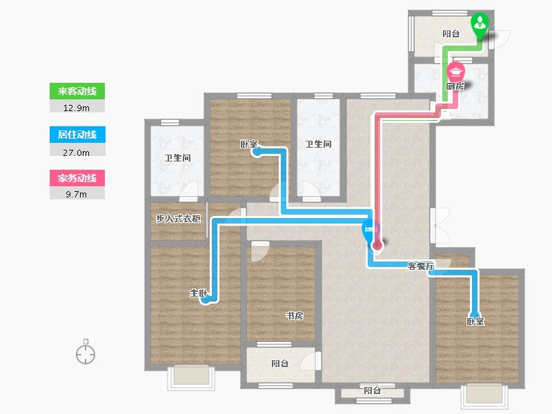 河南省-郑州市-国泰观邸-154.00-户型库-动静线