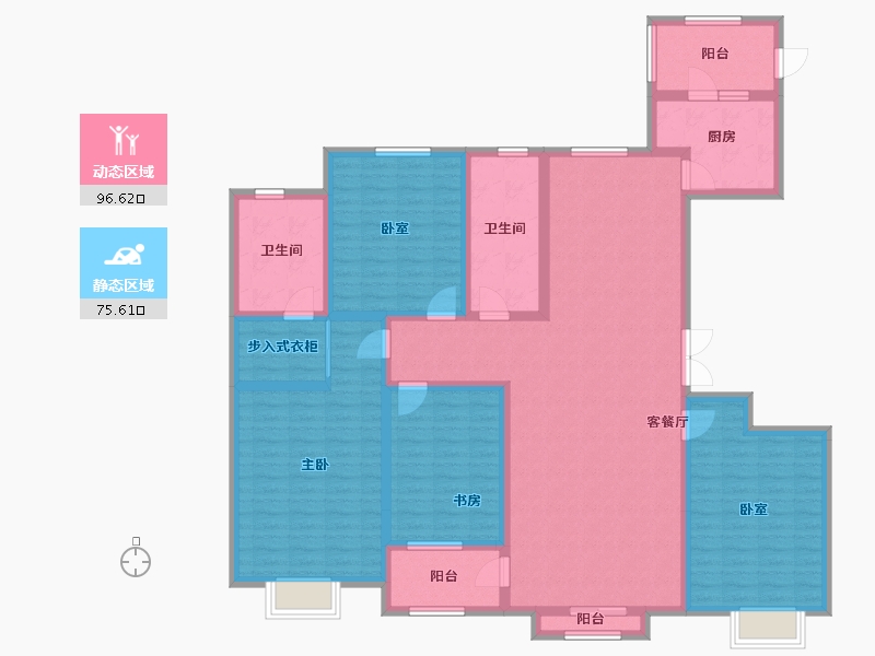 河南省-郑州市-国泰观邸-154.00-户型库-动静分区