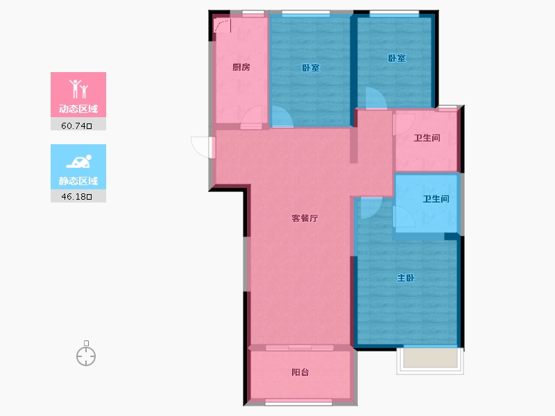 河南省-郑州市-正商生态城-95.99-户型库-动静分区