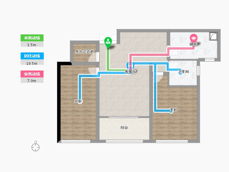 江苏省-镇江市-江河汇·北苑-85.30-户型库-动静线