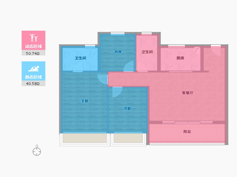 江苏省-苏州市-绿城象屿·逸品澜岸-82.00-户型库-动静分区