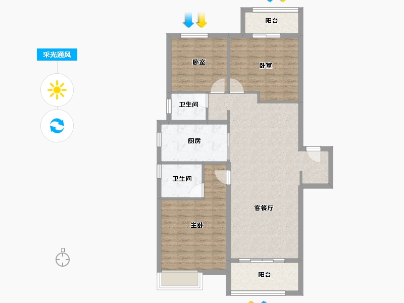 河南省-郑州市-和昌优地-100.00-户型库-采光通风