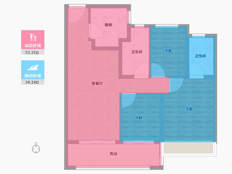 江苏省-苏州市-保利和光山语-80.01-户型库-动静分区