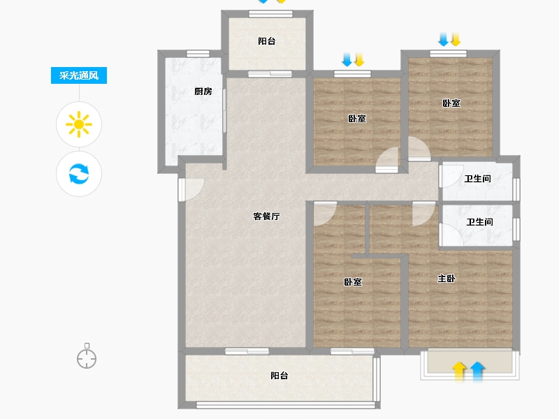 河南省-郑州市-和昌优地-114.41-户型库-采光通风