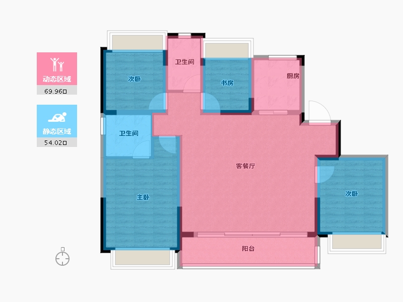 江苏省-苏州市-泊印澜庭-112.00-户型库-动静分区