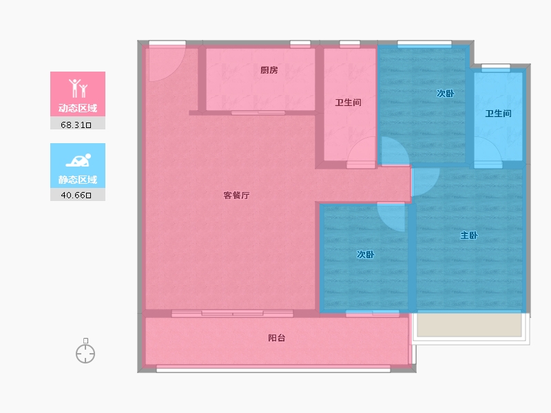 江苏省-苏州市-保利和光山语-98.40-户型库-动静分区