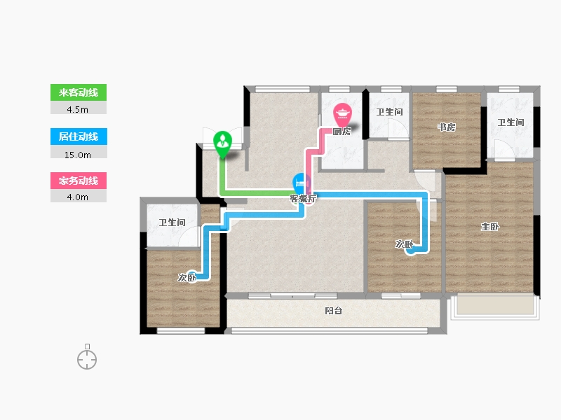 浙江省-温州市-璟园-116.00-户型库-动静线