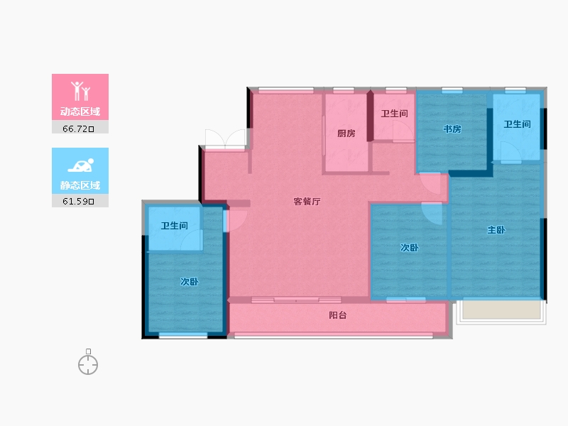 浙江省-温州市-璟园-116.00-户型库-动静分区